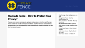 What Stockade-fence.com website looked like in 2018 (5 years ago)