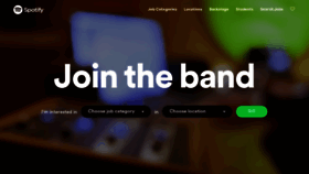 What Spotifyjobs.com website looked like in 2018 (5 years ago)