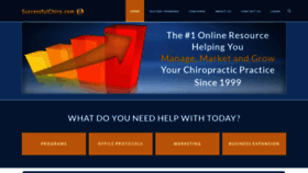 What Successfulchiro.com website looked like in 2018 (5 years ago)