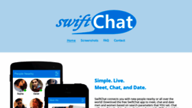 What Swiftchatapp.com website looked like in 2018 (5 years ago)