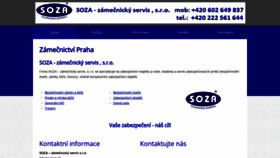 What Soza.cz website looked like in 2018 (5 years ago)