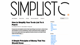 What Simplistc.com website looked like in 2018 (5 years ago)