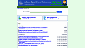 What Support.aiou.edu.pk website looked like in 2018 (5 years ago)