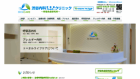 What Shibuya-naika.jp website looked like in 2018 (5 years ago)