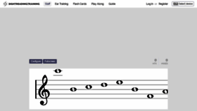 What Sightreading.training website looked like in 2018 (5 years ago)