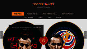 What Soccersaints.com website looked like in 2018 (5 years ago)