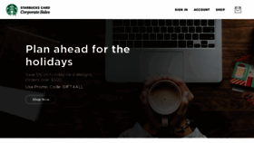 What Starbuckscardb2b.com website looked like in 2018 (5 years ago)