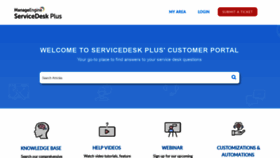What Support.servicedeskplus.com website looked like in 2018 (5 years ago)