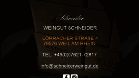 What Schneiderweingut.de website looked like in 2018 (5 years ago)
