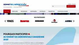 What Sommetaerospatiale.ca website looked like in 2018 (5 years ago)