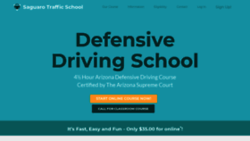 What Saguarotrafficschool.com website looked like in 2018 (5 years ago)