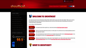 What Shouthost.com website looked like in 2018 (5 years ago)
