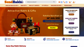 What Sendrakhi.com website looked like in 2018 (5 years ago)