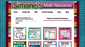 What Simonesmathresources.com website looked like in 2018 (5 years ago)