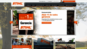 What Stihl.hu website looked like in 2018 (5 years ago)