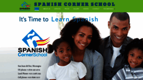 What Spanishcornerschool.com website looked like in 2018 (5 years ago)