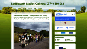 What Saddleworthstables.co.uk website looked like in 2018 (5 years ago)