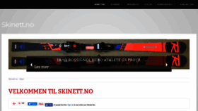 What Skinett.no website looked like in 2018 (5 years ago)