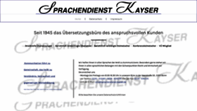 What Sprachendienst-kayser.de website looked like in 2018 (5 years ago)