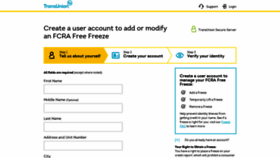 What Service.transunion.com website looked like in 2018 (5 years ago)