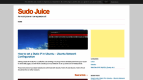 What Sudo-juice.com website looked like in 2018 (5 years ago)