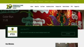 What Springdaleparkelementary.org website looked like in 2018 (5 years ago)
