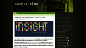 What Skepticblog.org website looked like in 2018 (5 years ago)
