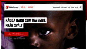 What Savethechildren.se website looked like in 2018 (5 years ago)