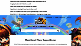 What Support-maplestory2.nexon.net website looked like in 2018 (5 years ago)