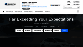 What Stevenscreeksubaru.com website looked like in 2018 (5 years ago)