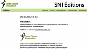 What Sni-editions.com website looked like in 2018 (5 years ago)