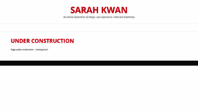 What Sarahkwan.com website looked like in 2018 (5 years ago)
