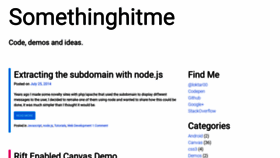 What Somethinghitme.com website looked like in 2018 (5 years ago)