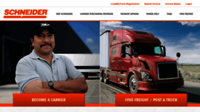 What Schneidercarriers.com website looked like in 2018 (5 years ago)