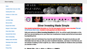 What Silverinvestingsimplified.com website looked like in 2018 (5 years ago)