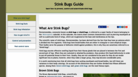 What Stinkbugsguide.net website looked like in 2018 (5 years ago)
