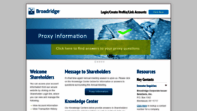 What Shareholder.broadridge.com website looked like in 2018 (5 years ago)