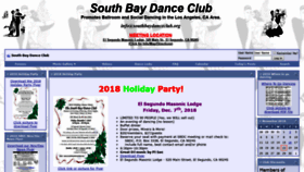 What Southbaydanceclub.org website looked like in 2018 (5 years ago)