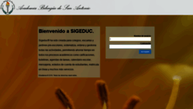 What Sigeduc.academiabilinguedesanantonio.com website looked like in 2018 (5 years ago)