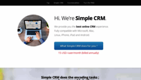 What Simple-crm-online.in website looked like in 2018 (5 years ago)