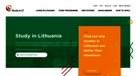 What Studyin.lt website looked like in 2018 (5 years ago)