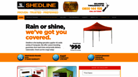 What Shedline.co.nz website looked like in 2018 (5 years ago)