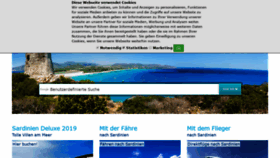 What Sardinien.com website looked like in 2018 (5 years ago)