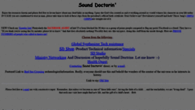 What Sounddoctorin.com website looked like in 2018 (5 years ago)