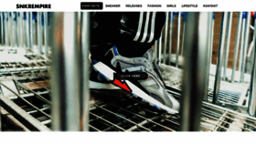 What Snkrempire.com website looked like in 2018 (6 years ago)