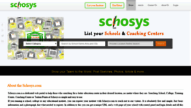 What Schosys.com website looked like in 2018 (5 years ago)