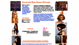 What Salonsinkhairangelsnetwork.com website looked like in 2018 (5 years ago)