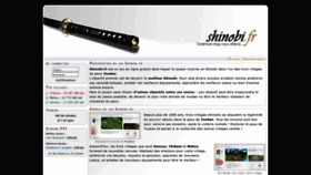 What Shinobi.fr website looked like in 2018 (5 years ago)