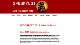 What Spoonfest.co.uk website looked like in 2018 (5 years ago)