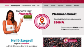 What Szegedplazma.hu website looked like in 2018 (5 years ago)